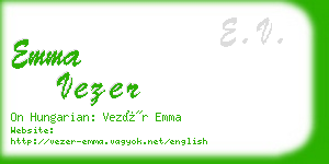 emma vezer business card